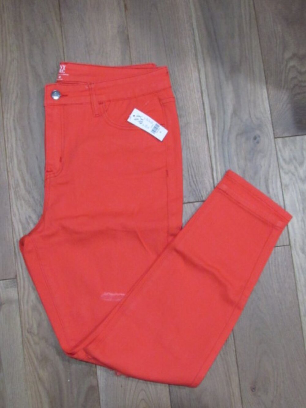 NY&C High-Waisted Distressed Dyed Skinny Ankle Jeans 12 NWT